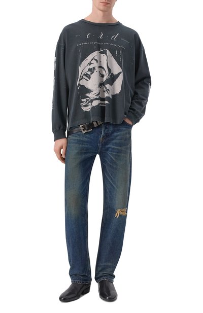 Хлопковый лонгслив ENFANTS RICHES DEPRIMES темно-серого цвета по цене 139500 руб., арт. 010-887/C0TT0N, фото 2 Хлопковый лонгслив ENFANTS RICHES DEPRIMES, арт. 010-887/C0TT0N, фото 2