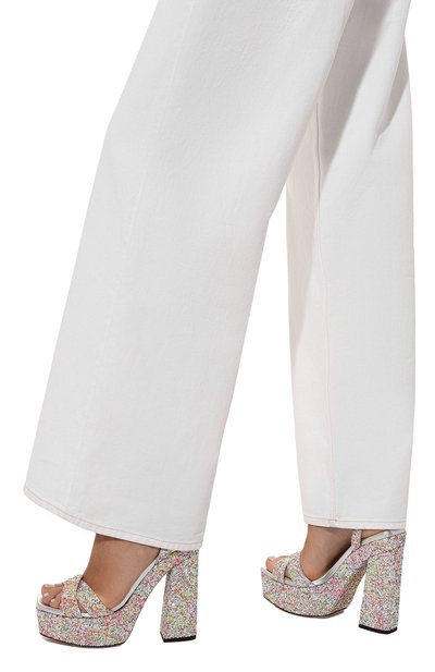 Текстильные босоножки gaia 140 JIMMY CHOO, арт. GAIA 140/AKW, фото 3