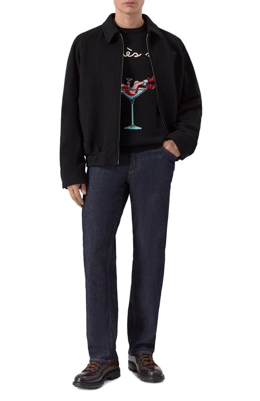 Джемпер из шерсти и вискозы MC2 Saint Barth HER0001-00070I/HER0N Чёрный  HER0001-00070I/HER0N Фото 2