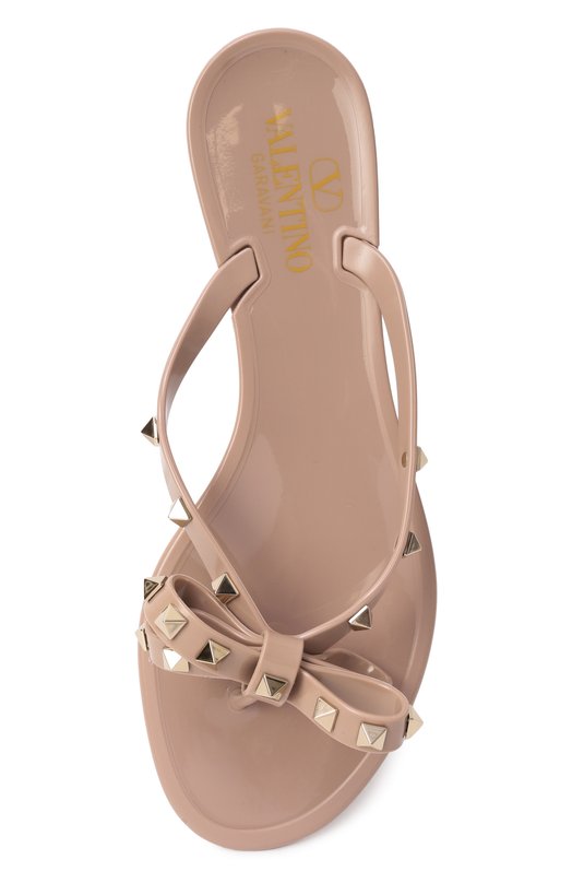 Шлепанцы Rockstud Valentino 7W2S0552/PVS Бежевый  7W2S0552/PVS Фото 6