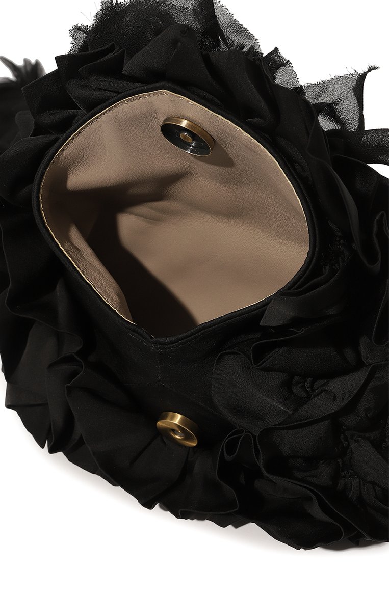 Женский клатч DRIES VAN NOTEN черного цвета, арт. 231-031521-804 | Фото 5 (Материал: Текстиль; Размер: mini; Женское Кросс-КТ: Клатч-клатчи)