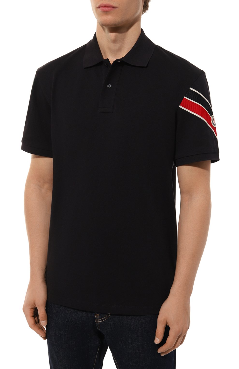 Хлопковое поло MONCLER, арт. 8A000-02-89A16, фото 3