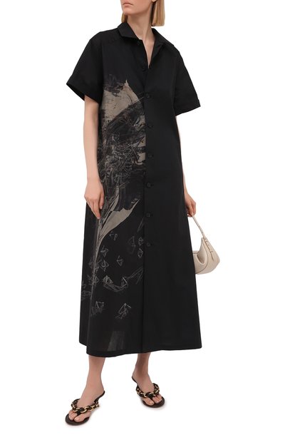 Хлопковое платье YOHJI YAMAMOTO, арт. ND-D58-005, фото 2