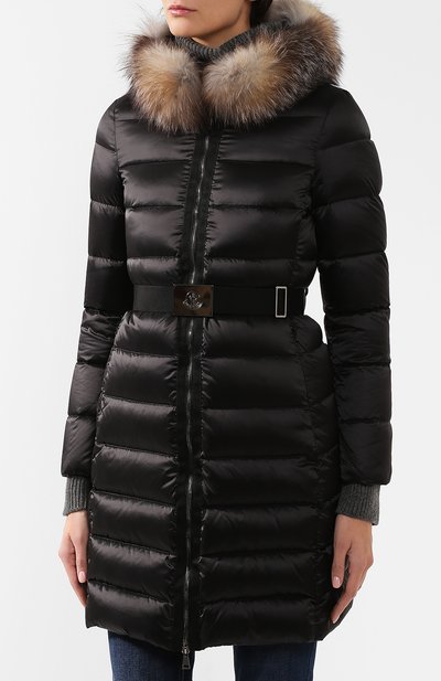 Стеганый пуховик tinuviel MONCLER черного цвета по цене 125500 руб., арт. B2-093-49330-20-57869, фото 3 Стеганый пуховик tinuviel MONCLER, арт. B2-093-49330-20-57869, фото 3