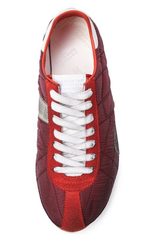 Комбинированные кроссовки Sprinters Maison Margiela S58WS0272/P7415 Бордовый  S58WS0272/P7415 Фото 6