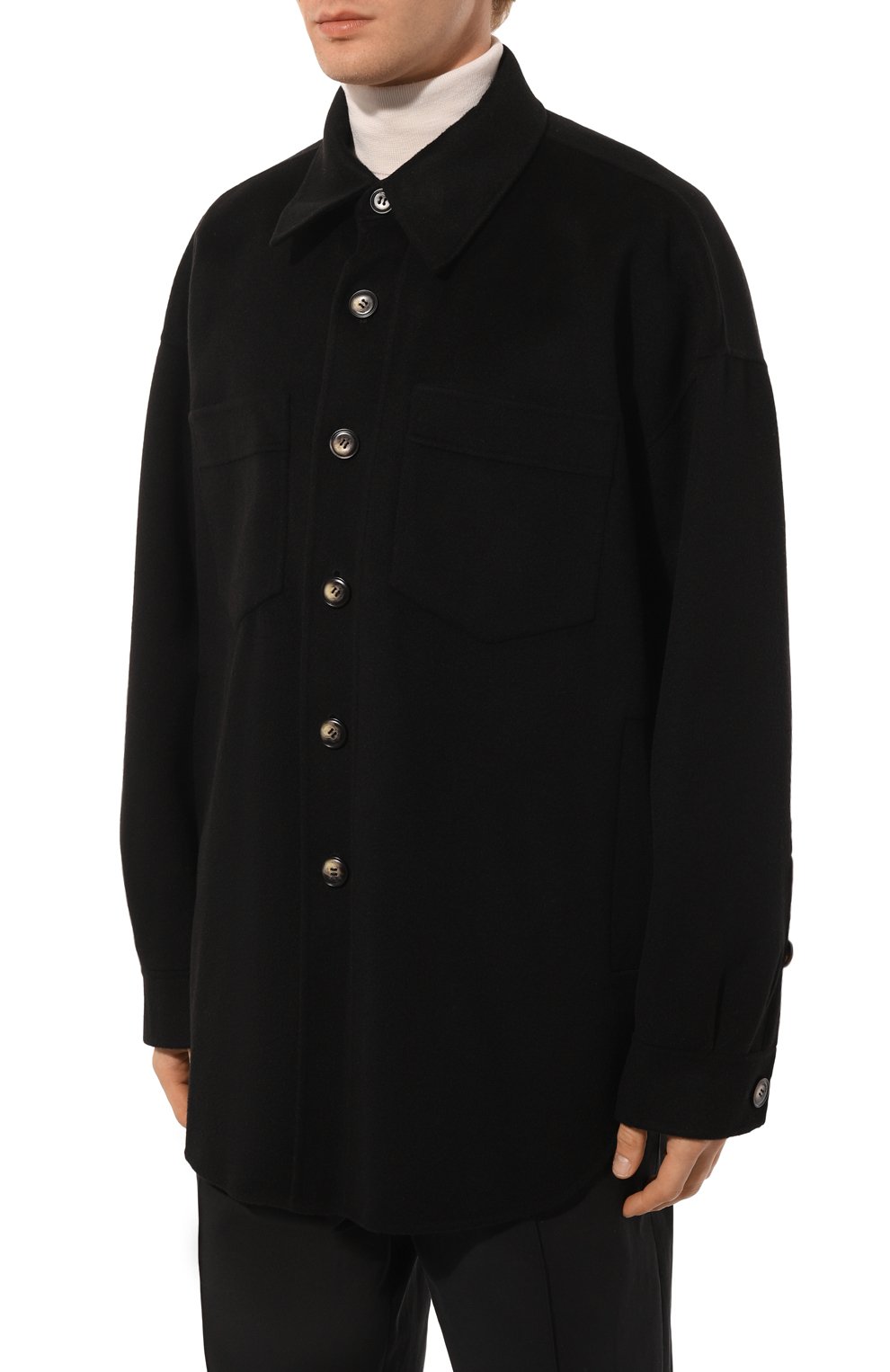 Куртка-рубашка из шерсти и шелка NANUSHKA, арт. NM24CR0W01899, фото 3