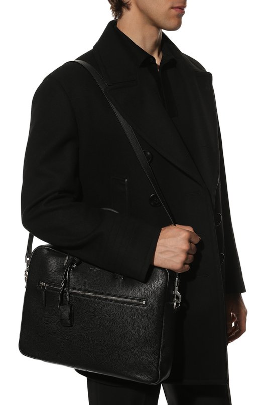 Кожаная сумка для ноутбука Sac de Jour Saint Laurent 656670/DTI0E Чёрный  656670/DTI0E Фото 2