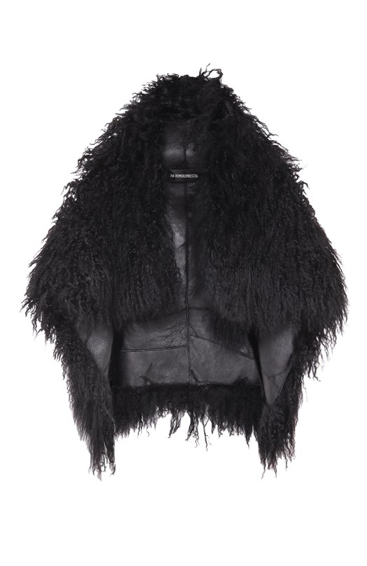 Жилет из овчины Ann Demeulemeester B0011421/FR004 Чёрный B0011421/FR004