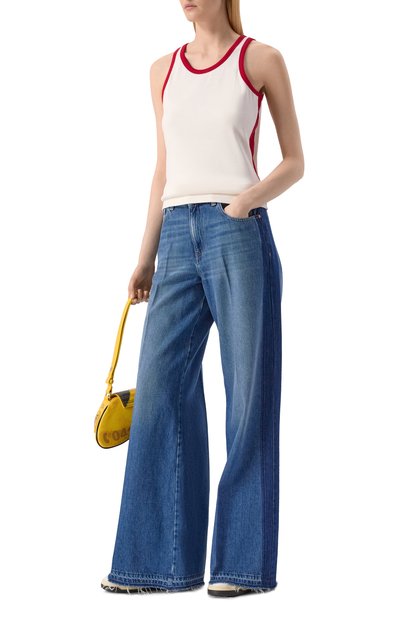 Хлопковая майка AG ADRIANO GOLDSCHMIED белого цвета по цене 9950 руб., арт. W0134-102, фото 2 Хлопковая майка AG ADRIANO GOLDSCHMIED, арт. W0134-102, фото 2