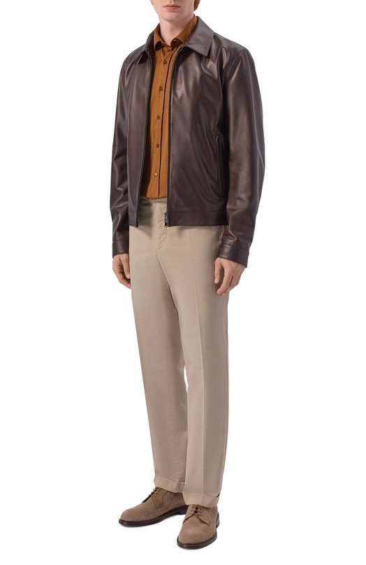 Кожаная куртка MVST M26.2PM.L021/L011 NAPPA CREAM Коричневый  M26.2PM.L021/L011 NAPPA CREAM Фото 2