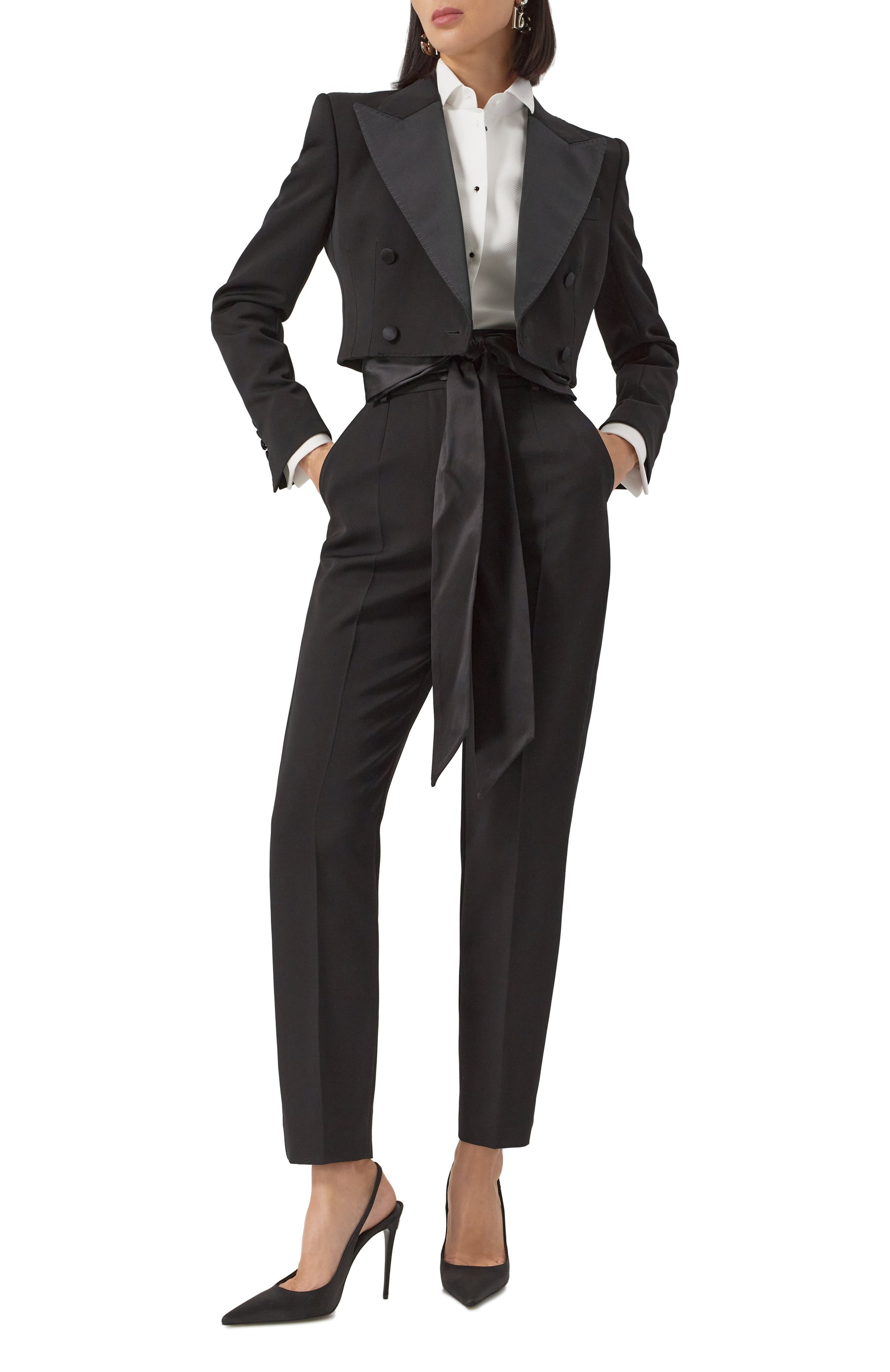 Брюки из шерсти и шелка DOLCE & GABBANA, арт. FTAM0T/FU21E, фото 2