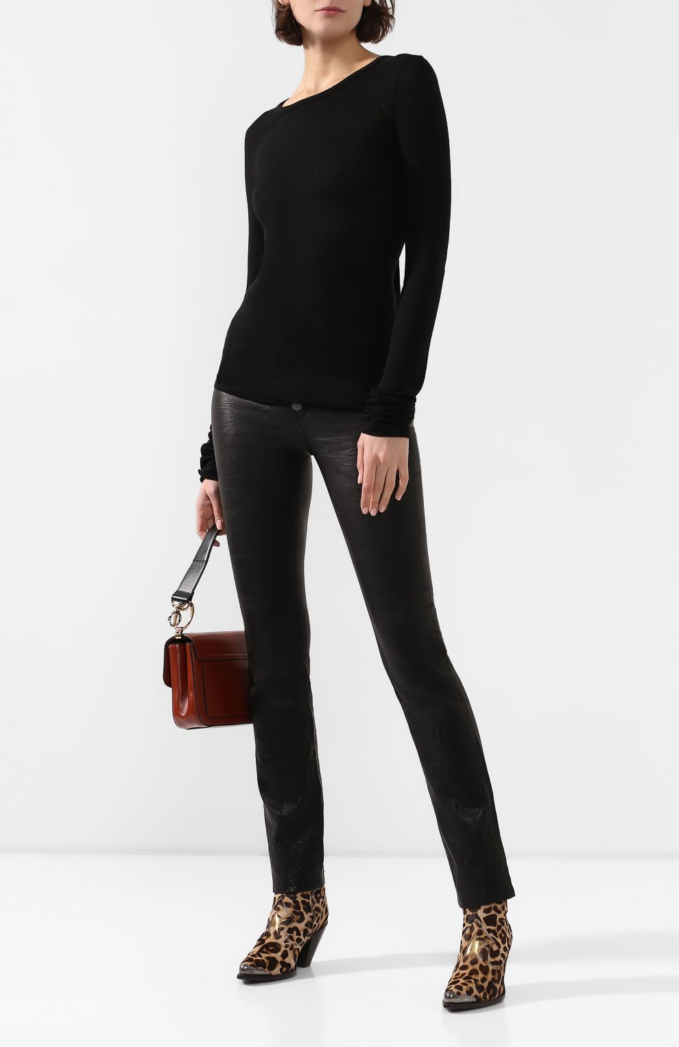 Кожаные брюки PAIGE черного цвета по цене 150500 руб., арт. 5490A13-1086, фото 2 Кожаные брюки PAIGE, арт. 5490A13-1086, фото 2