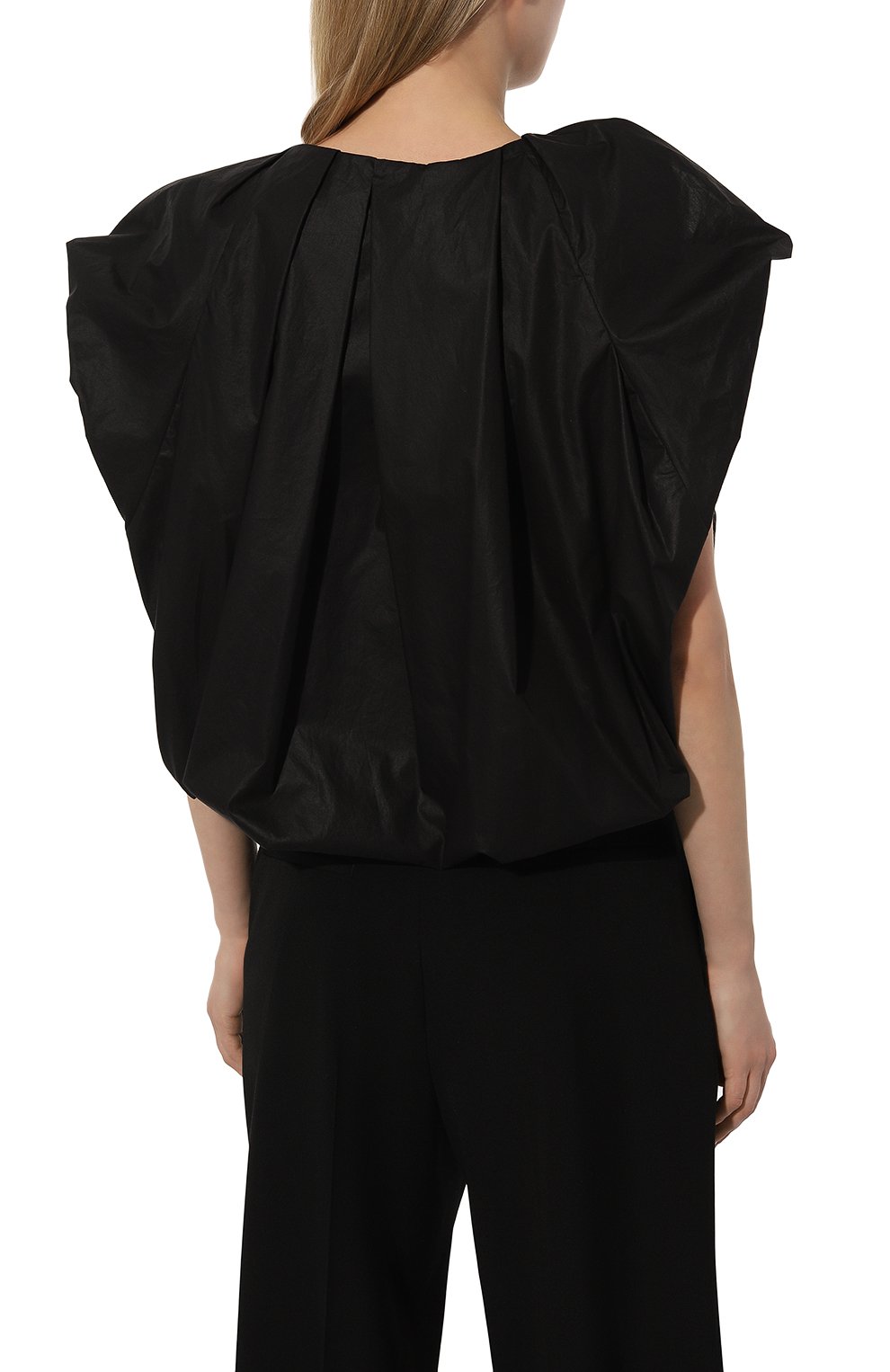 Хлопковый топ DRIES VAN NOTEN черного цвета по цене 88100 руб., арт. 231-010752-6125, фото 4 Хлопковый топ DRIES VAN NOTEN, арт. 231-010752-6125, фото 4