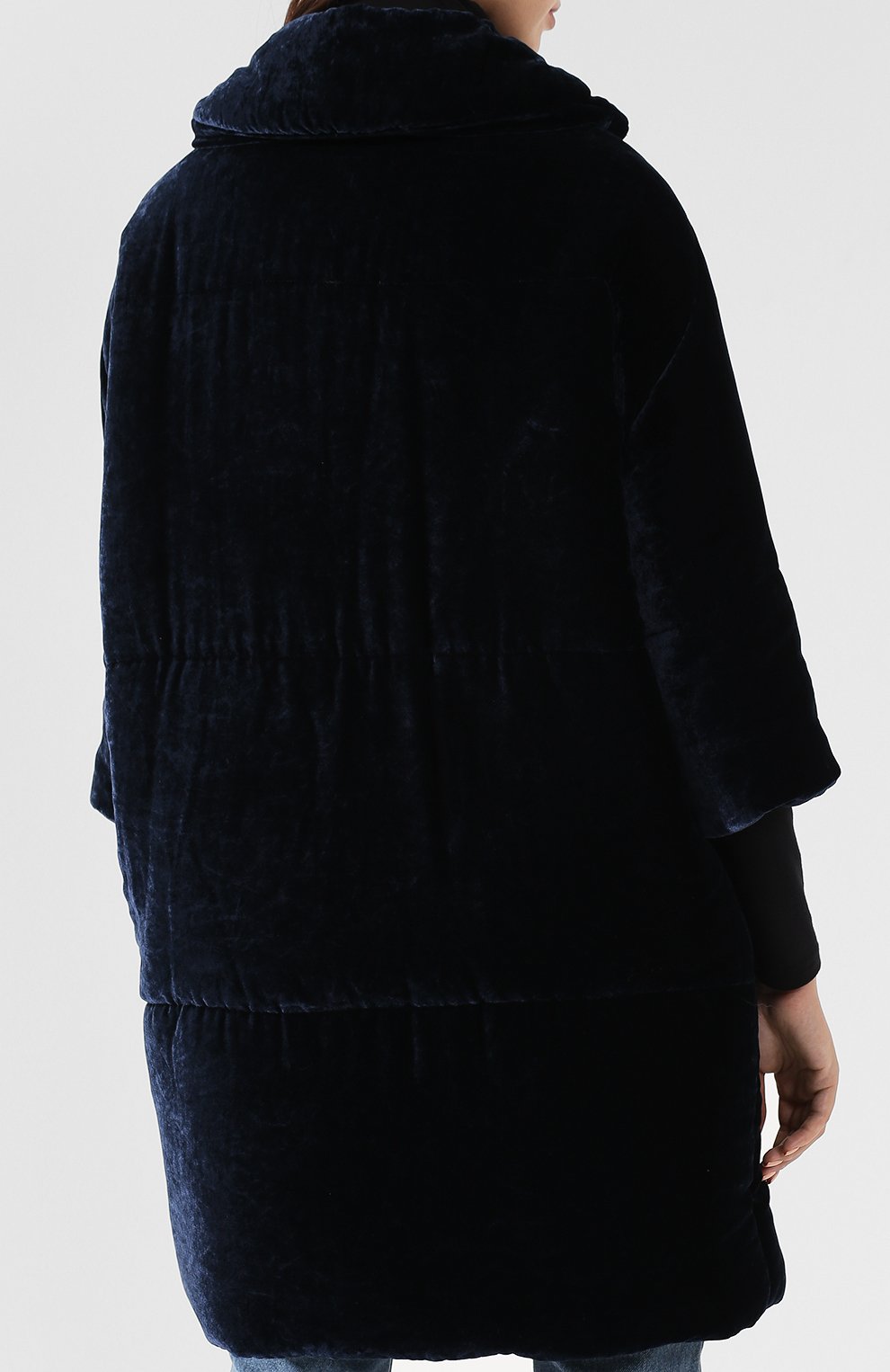 Бархатный пуховик с отложным воротником MONTECORE, арт. 2526C460/182801, фото 4