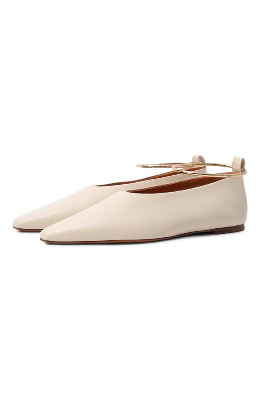 Кожаные балетки Jil Sander J15WZ0039/P7588 Кремовый J15WZ0039/P7588