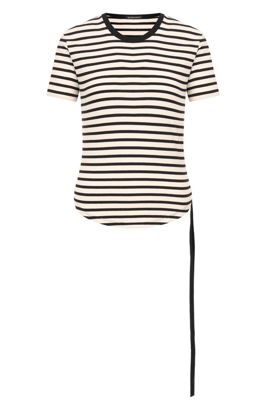 Хлопковая футболка Ann Demeulemeester B0013839/FA717 Чёрно-белый B0013839/FA717