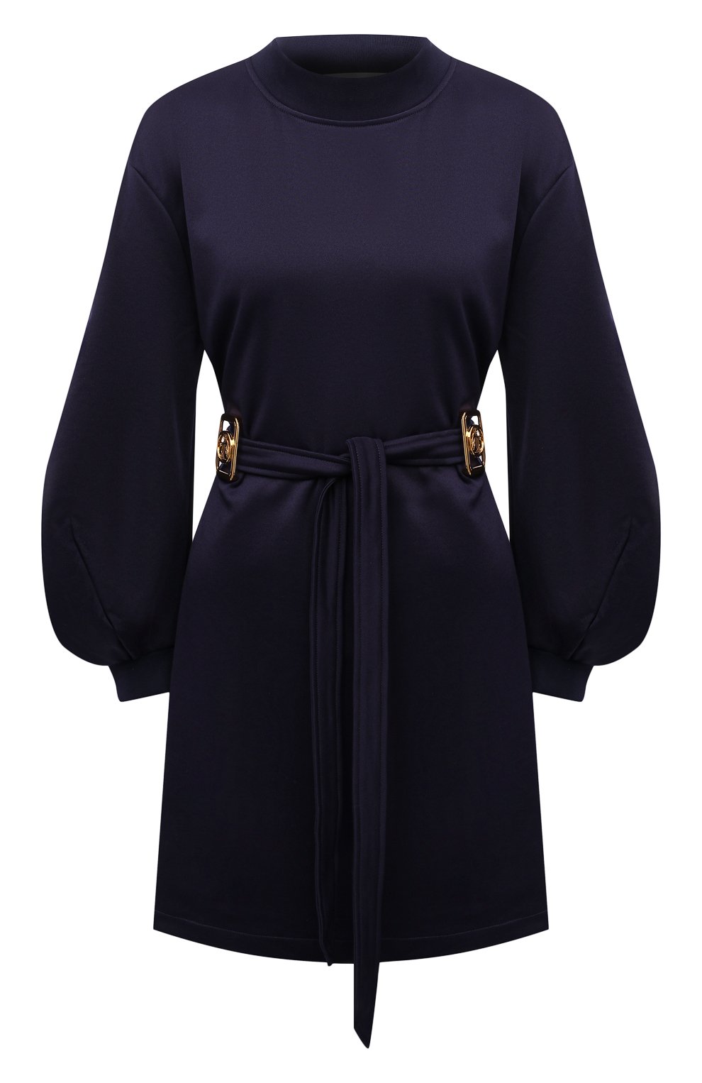 Хлопковое платье LANVIN темно-синего цвета по цене 95200 руб., арт. RW-DR0069-J039-A21, фото 1 Хлопковое платье LANVIN, арт. RW-DR0069-J039-A21, фото 1