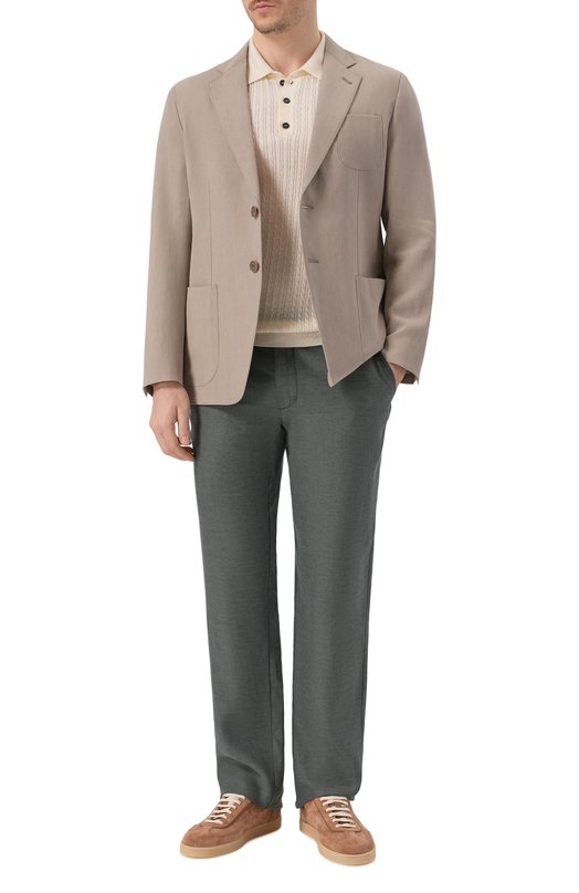 Льняной пиджак Giorgio Armani GM000140/TE10954 Бежевый  GM000140/TE10954 Фото 2