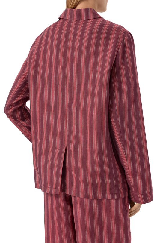 Льняная рубашка 12 STOREEZ 138109 Бордовый  138109 Фото 4