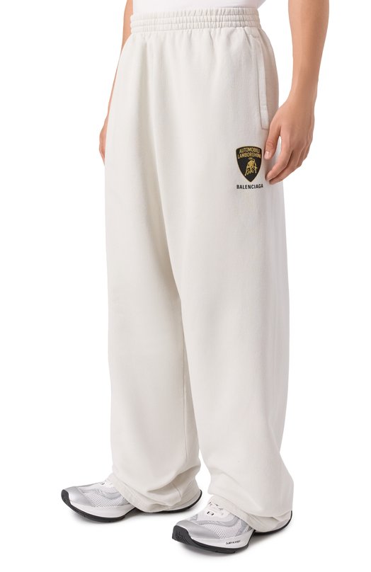 Хлопковые брюки Balenciaga x Automobili Lamborghini Balenciaga 826637/TSVR1 Белый  826637/TSVR1 Фото 3