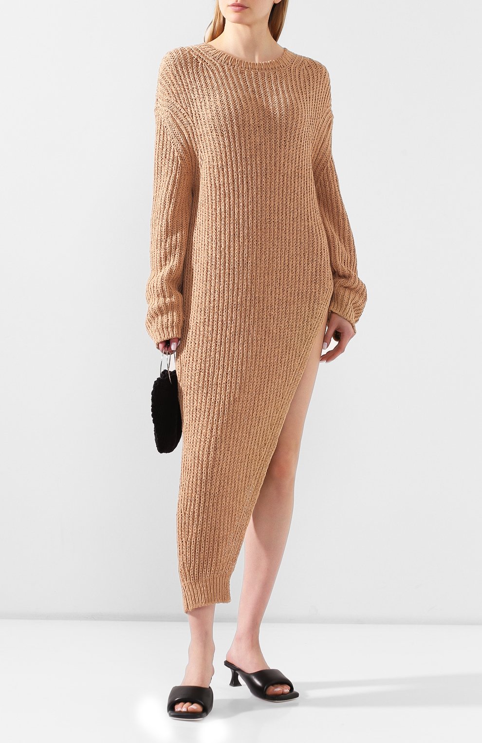 Платье NANUSHKA бежевого цвета по цене 47800 руб., арт. R0DI_NUDE_CHUNKY KNIT, фото 6 Платье NANUSHKA, арт. R0DI_NUDE_CHUNKY KNIT, фото 6
