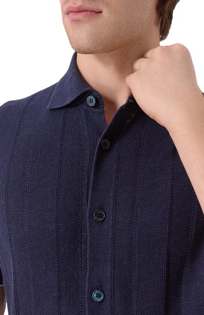 Рубашка изо льна и хлопка BRUNELLO CUCINELLI, арт. M2L707805, фото 5