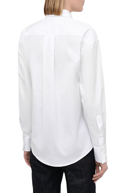 Хлопковая рубашка DSQUARED2 белого цвета по цене 33400 руб., арт. S75DL0759/S36275, фото 4 Хлопковая рубашка DSQUARED2, арт. S75DL0759/S36275, фото 4