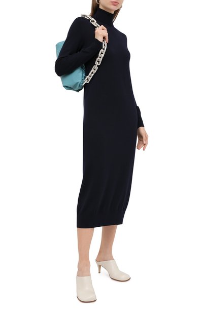 Шерстяное платье JIL SANDER темно-синего цвета по цене 72550 руб., арт. JSPR754054-WRY20058, фото 2 Шерстяное платье JIL SANDER, арт. JSPR754054-WRY20058, фото 2