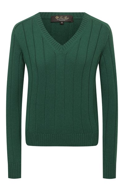 Кашемировый пуловер LORO PIANA темно-зеленого цвета по цене 198000 руб., арт. FAL7493, фото 1 Кашемировый пуловер LORO PIANA, арт. FAL7493, фото 1