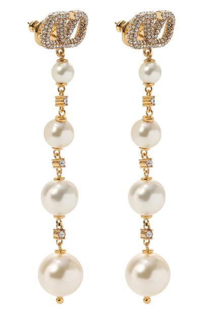 Серьги VALENTINO молочного цвета по цене 94600 руб., арт. 5W2J0W76/QVS, фото 3 Серьги VALENTINO, арт. 5W2J0W76/QVS, фото 3