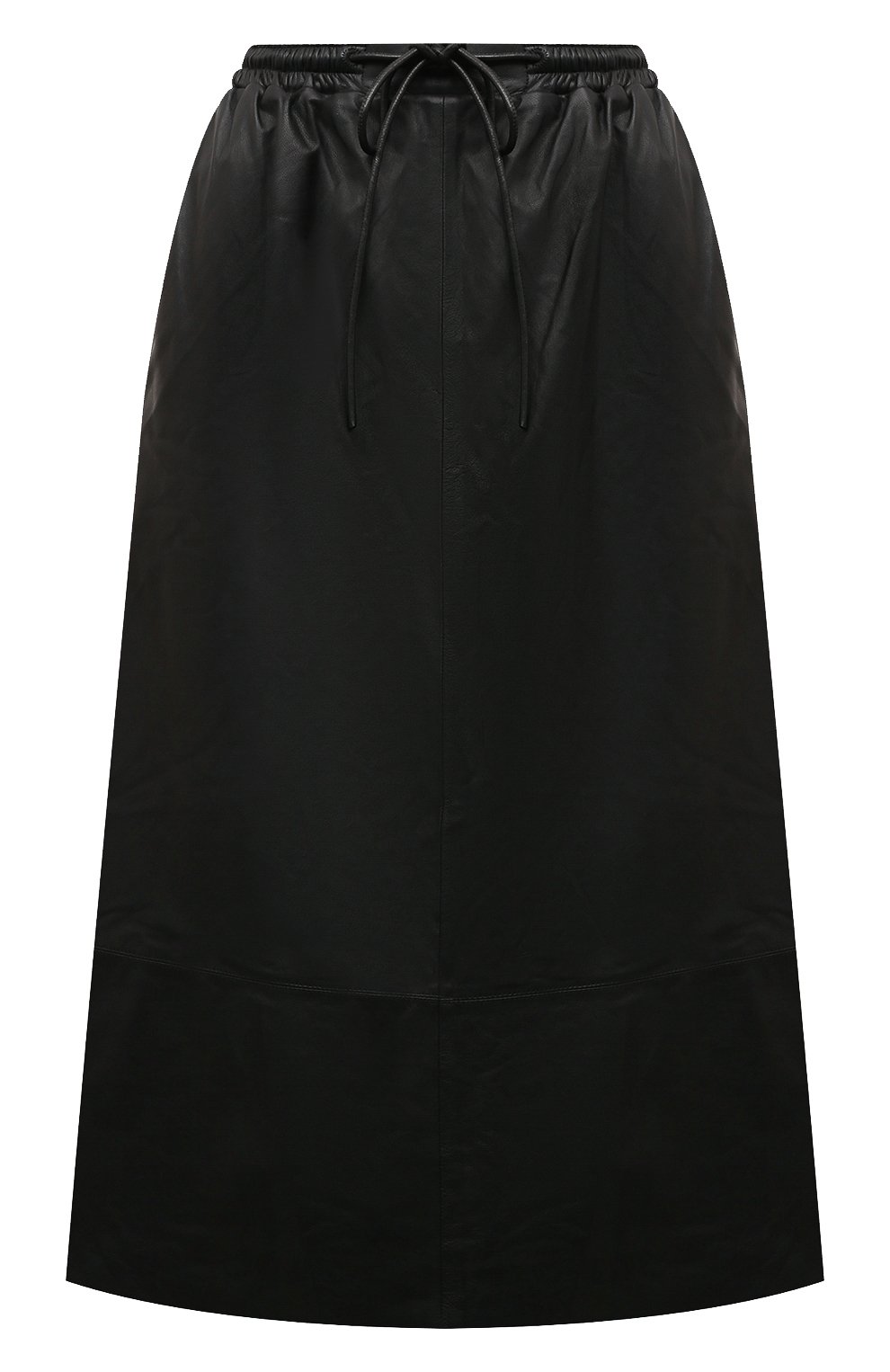 Кожаная юбка YVES SALOMON черного цвета по цене 155000 руб., арт. 23WYJ20174APAR, фото 1 Кожаная юбка YVES SALOMON, арт. 23WYJ20174APAR, фото 1