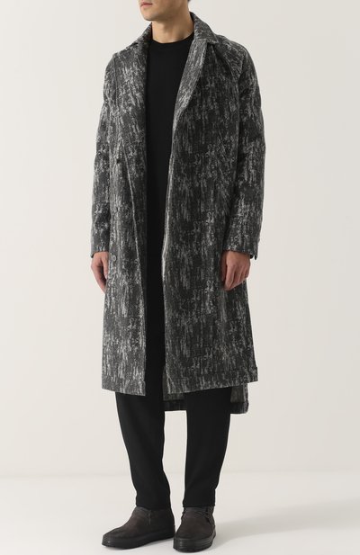 Шерстяное пальто асимметричного кроя с отложным воротником MANUEL MARTE, арт. C7102-3, фото 2