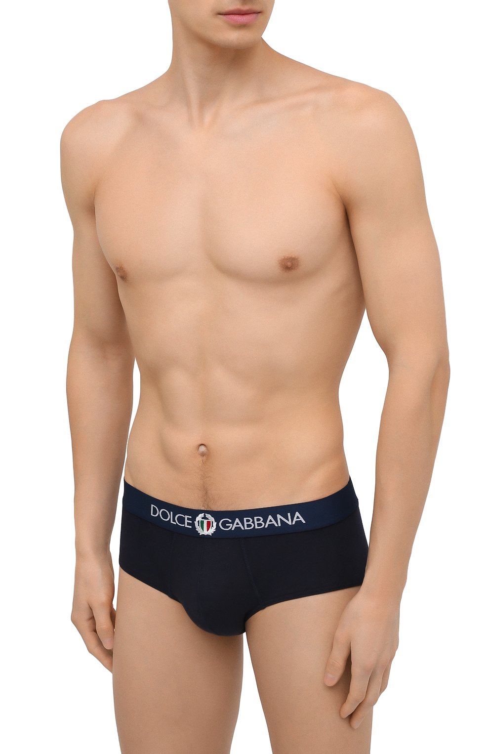 Хлопковые хипсы DOLCE & GABBANA синего цвета по цене 10900 руб., арт. N3A03J/FUECG, фото 2 Хлопковые хипсы DOLCE & GABBANA, арт. N3A03J/FUECG, фото 2