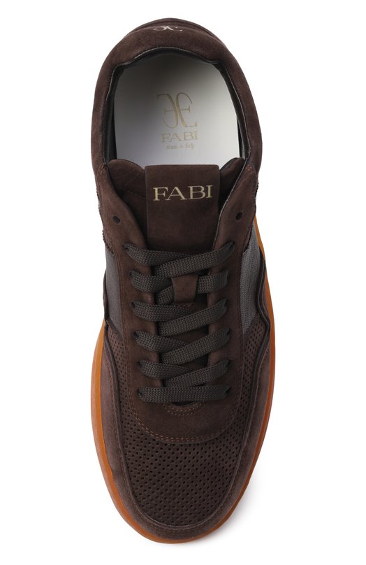Замшевые кеды Modica Fabi FU1320/CAM0SCI0NE Коричневый  FU1320/CAM0SCI0NE Фото 5