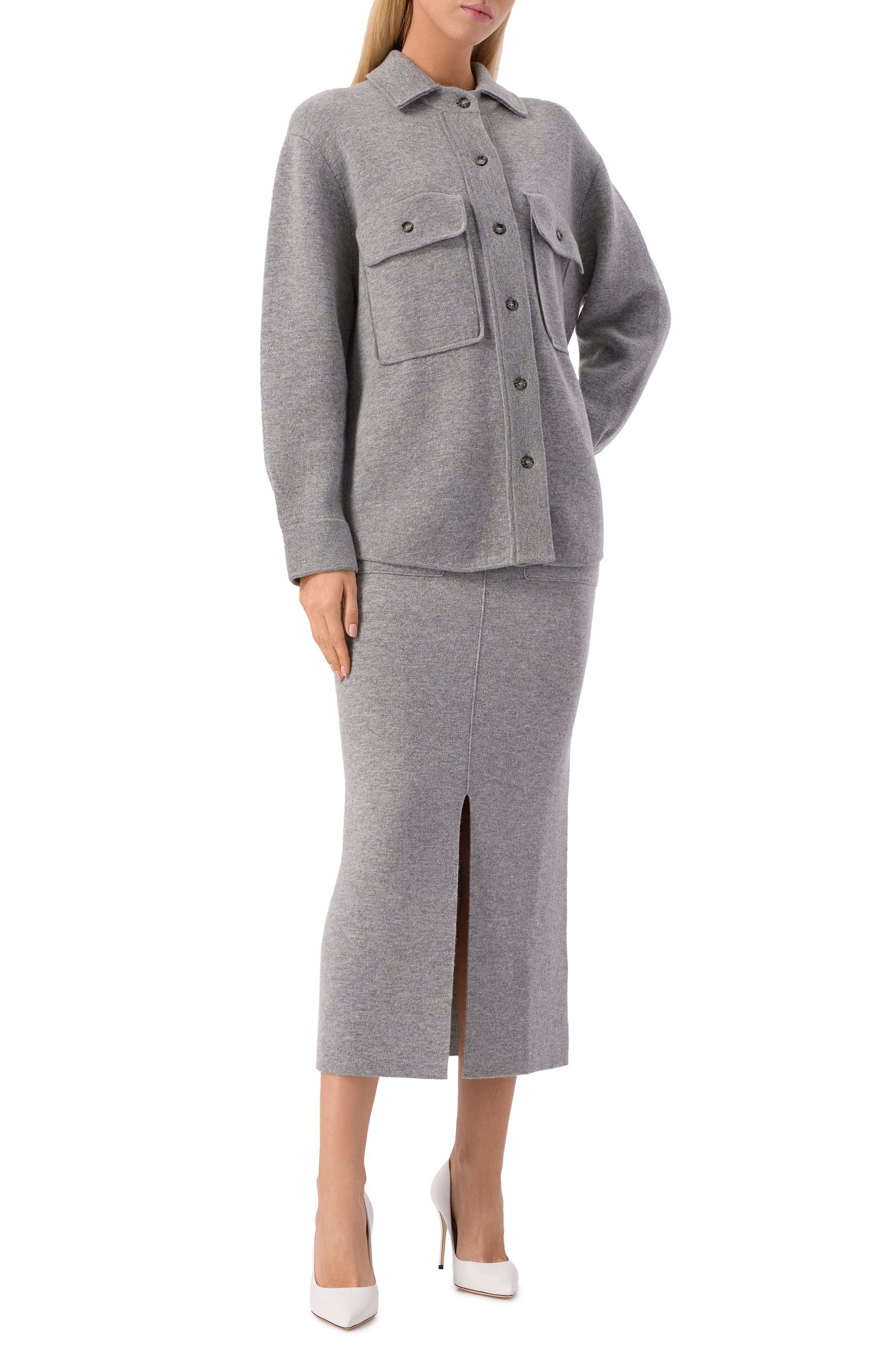 Рубашка из шерсти и кашемира ALLUDE, арт. 255/17615, фото 2