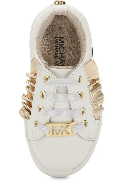 Кожаные кеды с металлизированной оборкой MICHAEL KORS COLLECTION, арт. ZIA GUARD RAIL-T, фото 4
