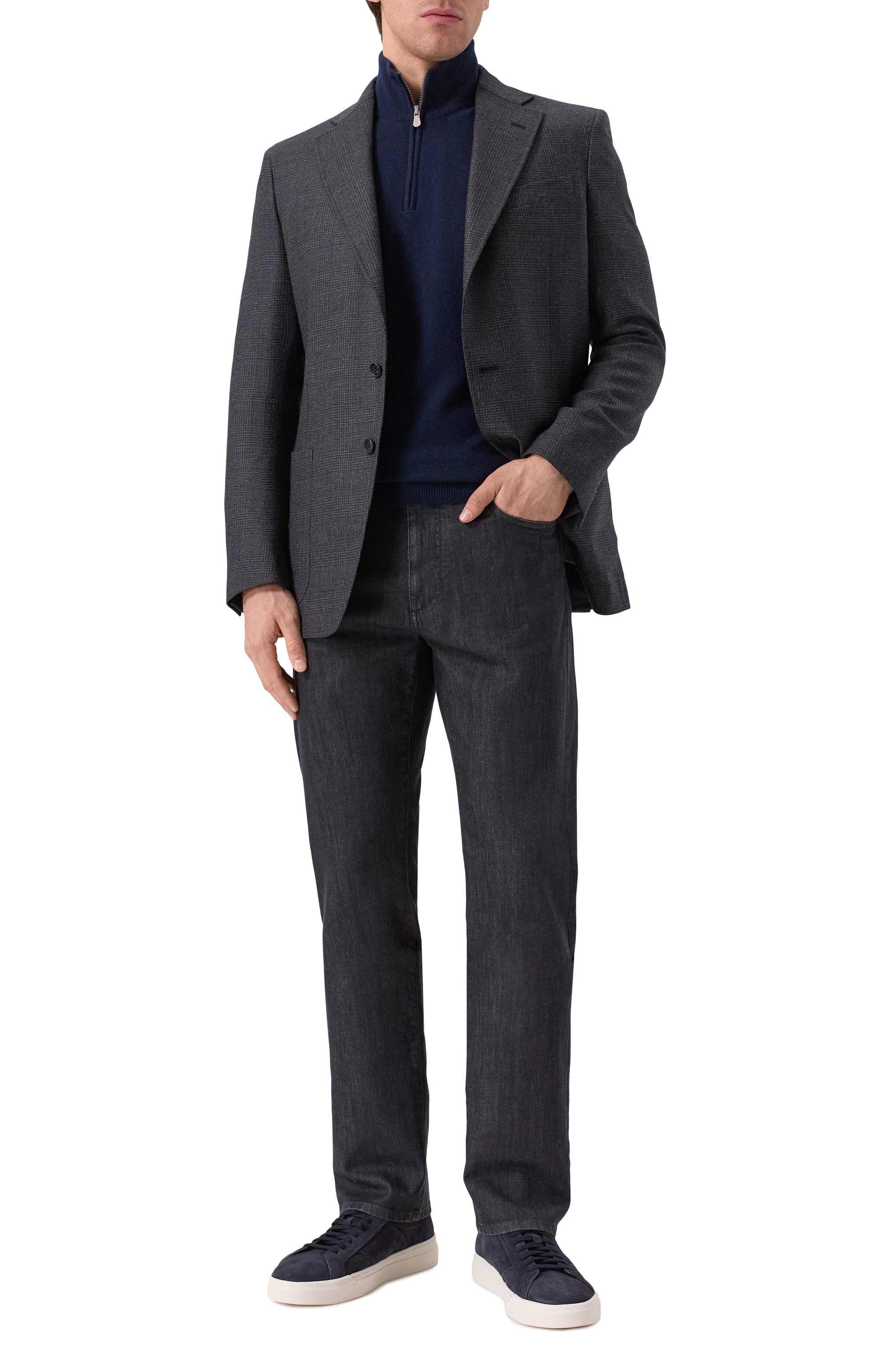 Шерстяной пиджак ZILLI темно-серого цвета по цене 294000 руб., арт. P2T00AM020051089Q, фото 3 Шерстяной пиджак ZILLI, арт. P2T00AM020051089Q, фото 3