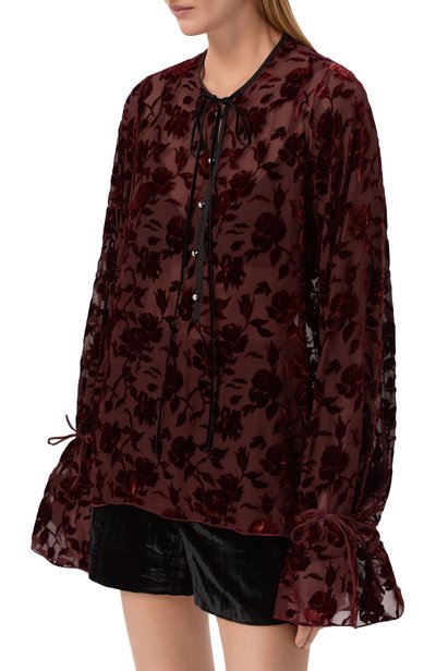 Блузка из вискозы и шелка ANN DEMEULEMEESTER, арт. B0014275/FA749, фото 3