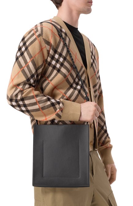 Мужская сумка tangle medium JIL SANDER черного цвета, арт. J25WG0002-P5995 | Фото 2 (Материал: Натуральная кожа; Материал сплава: Проставлено; Размер: medium; Ремень/цепочка: На ремешке; Драгоценные камни: Проставлено)