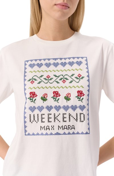 Хлопковая футболка WEEKEND MAX MARA, арт. CABINA, фото 5