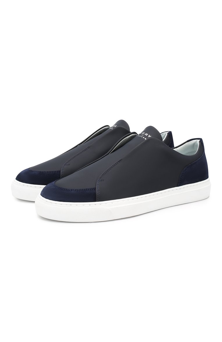 Мужские кожаные кеды HARRYS OF LONDON темно-синего цвета, арт. JAUNTY TECH LEATHER/SUEDE | Фото 1 (Материал внутренний: Натуральная кожа; Подошва: Плоская; Статус проверки: Проверена категория; Материал утеплителя: Без утеплителя; Стили: Классический; Драгоценные камни: Проставлено; Материал сплава: Проставлено; Материал внешний: Натуральная кожа; Кросс-КТ: Низкие)