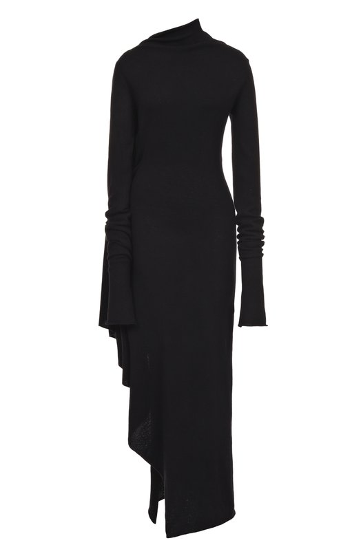 Шерстяное платье Ann Demeulemeester B0013182/KN073 Чёрный B0013182/KN073