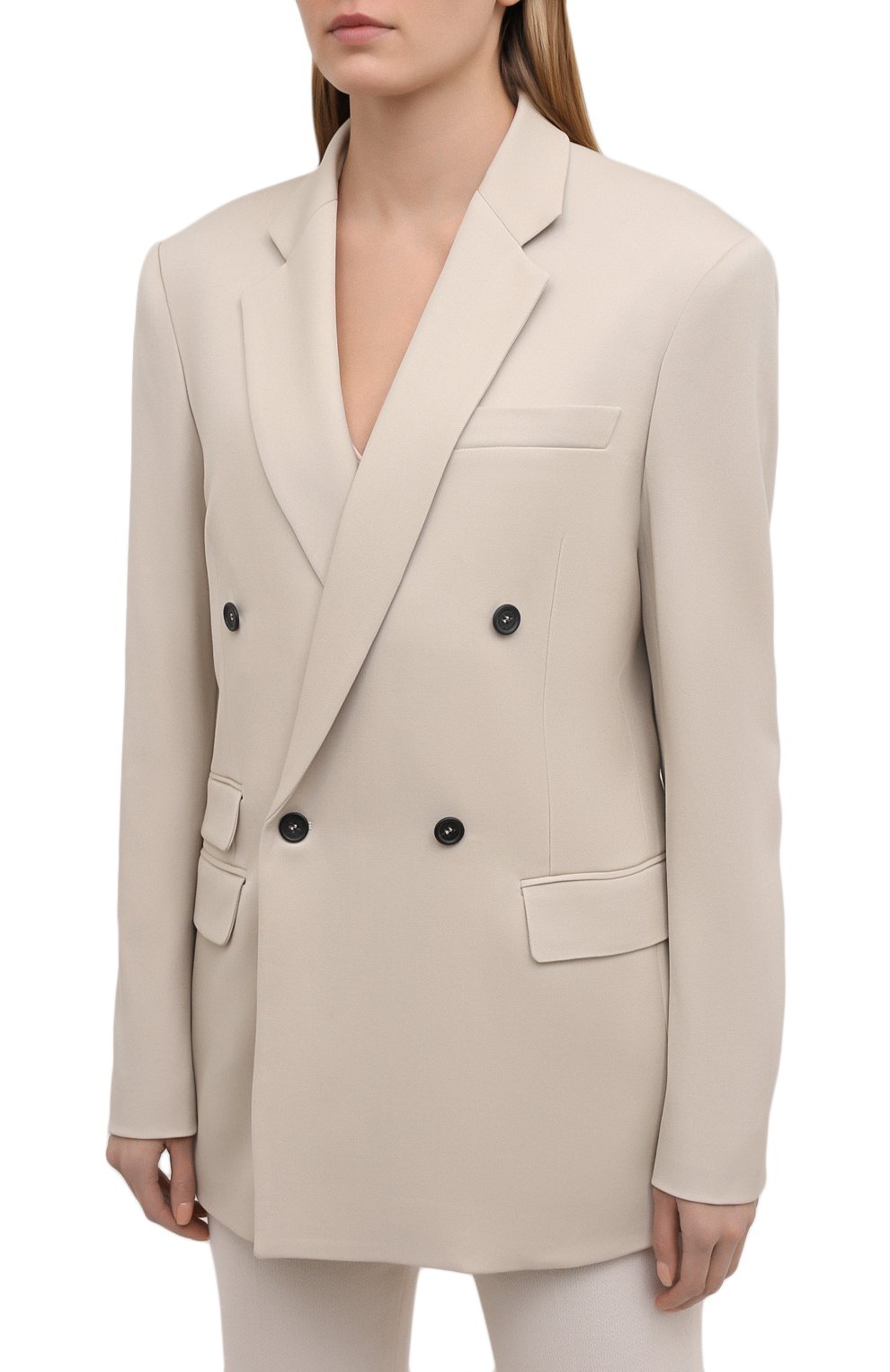 Шерстяной жакет STELLA MCCARTNEY светло-бежевого цвета по цене 176500 руб., арт. 601835/SR001, фото 3 Шерстяной жакет STELLA MCCARTNEY, арт. 601835/SR001, фото 3