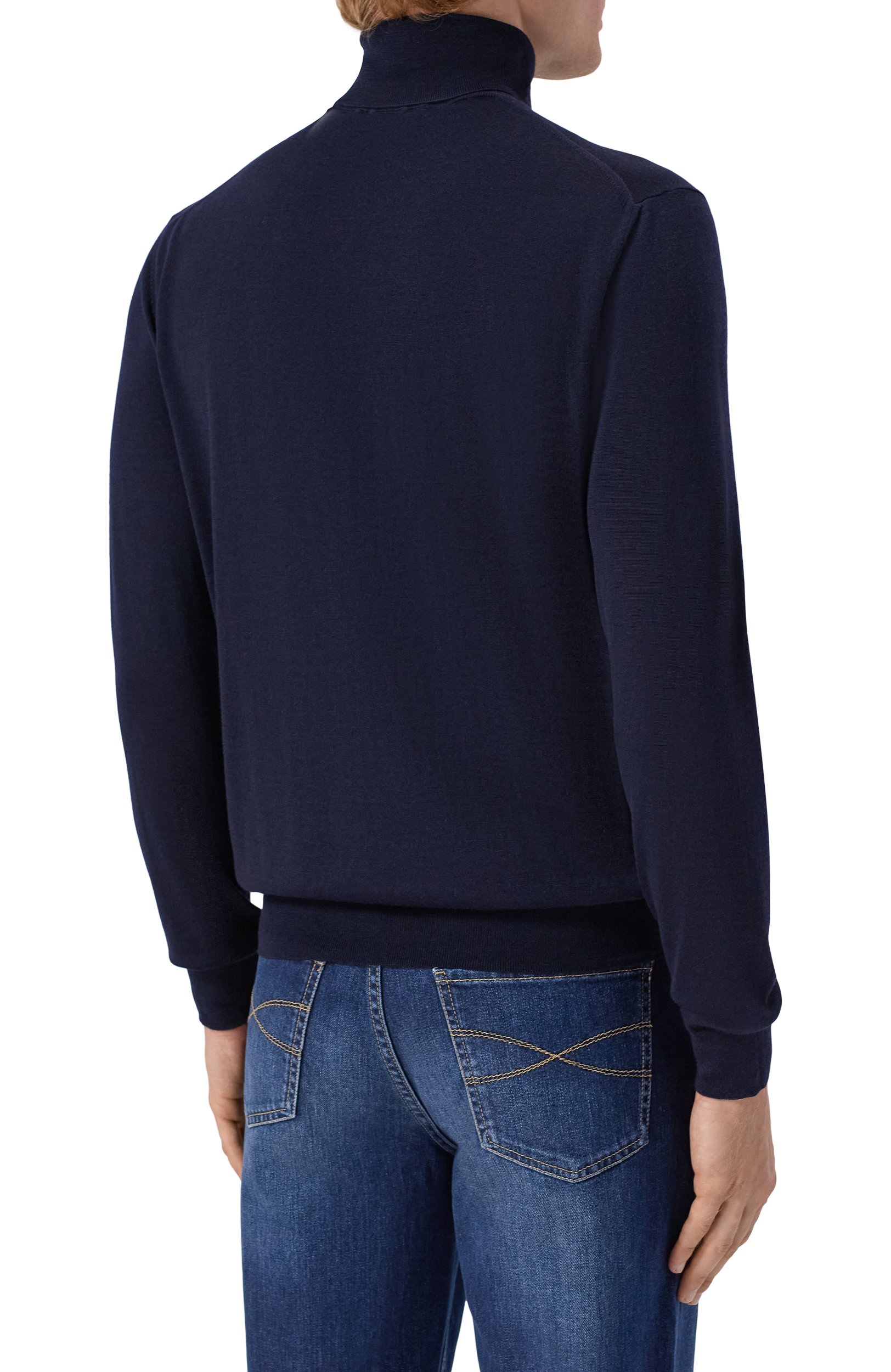 Шерстяная водолазка CORNELIANI темно-синего цвета по цене 66850 руб., арт. 28M523/2A25126, фото 4 Шерстяная водолазка CORNELIANI, арт. 28M523/2A25126, фото 4