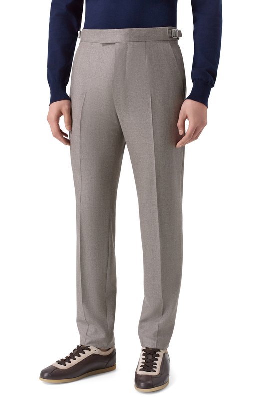 Шерстяные брюки Zegna 75A812/830F21A8 Коричневый  75A812/830F21A8 Фото 3