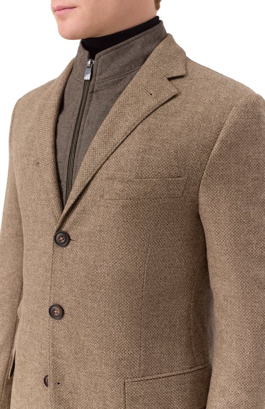 Пиджак из шерсти и кашемира Corneliani 266557-2618385 Бежевый  266557-2618385 Фото 6