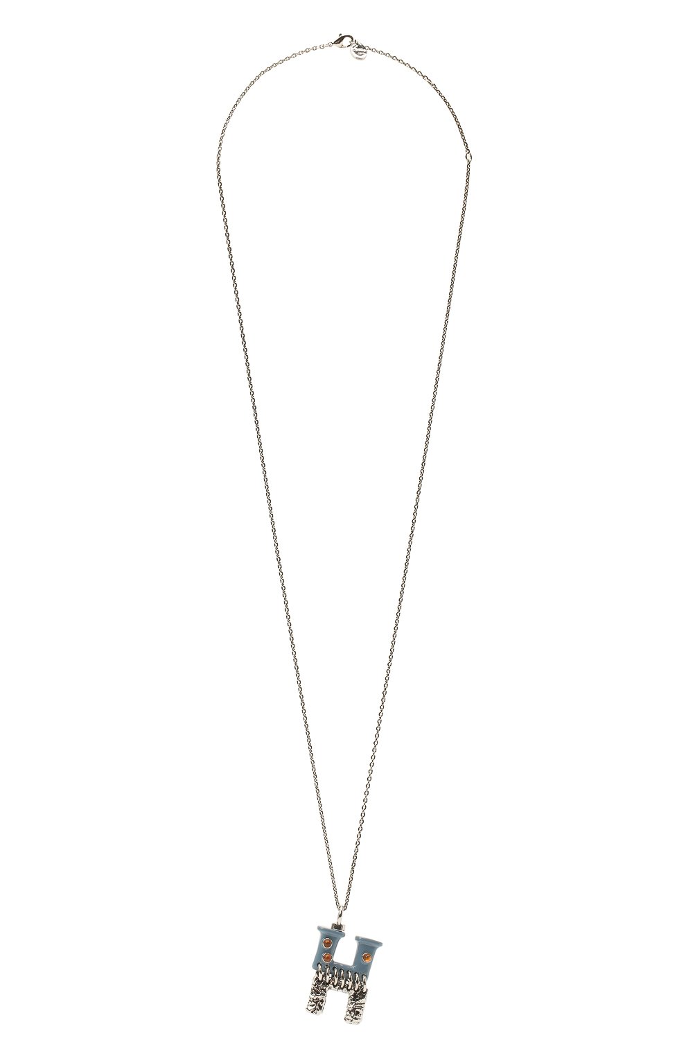 Подвеска на цепочке alphabet h CHLOÉ серебряного цвета по цене 51750 руб., арт. CHC21UF02HB0J, фото 1 Подвеска на цепочке alphabet h CHLOÉ, арт. CHC21UF02HB0J, фото 1