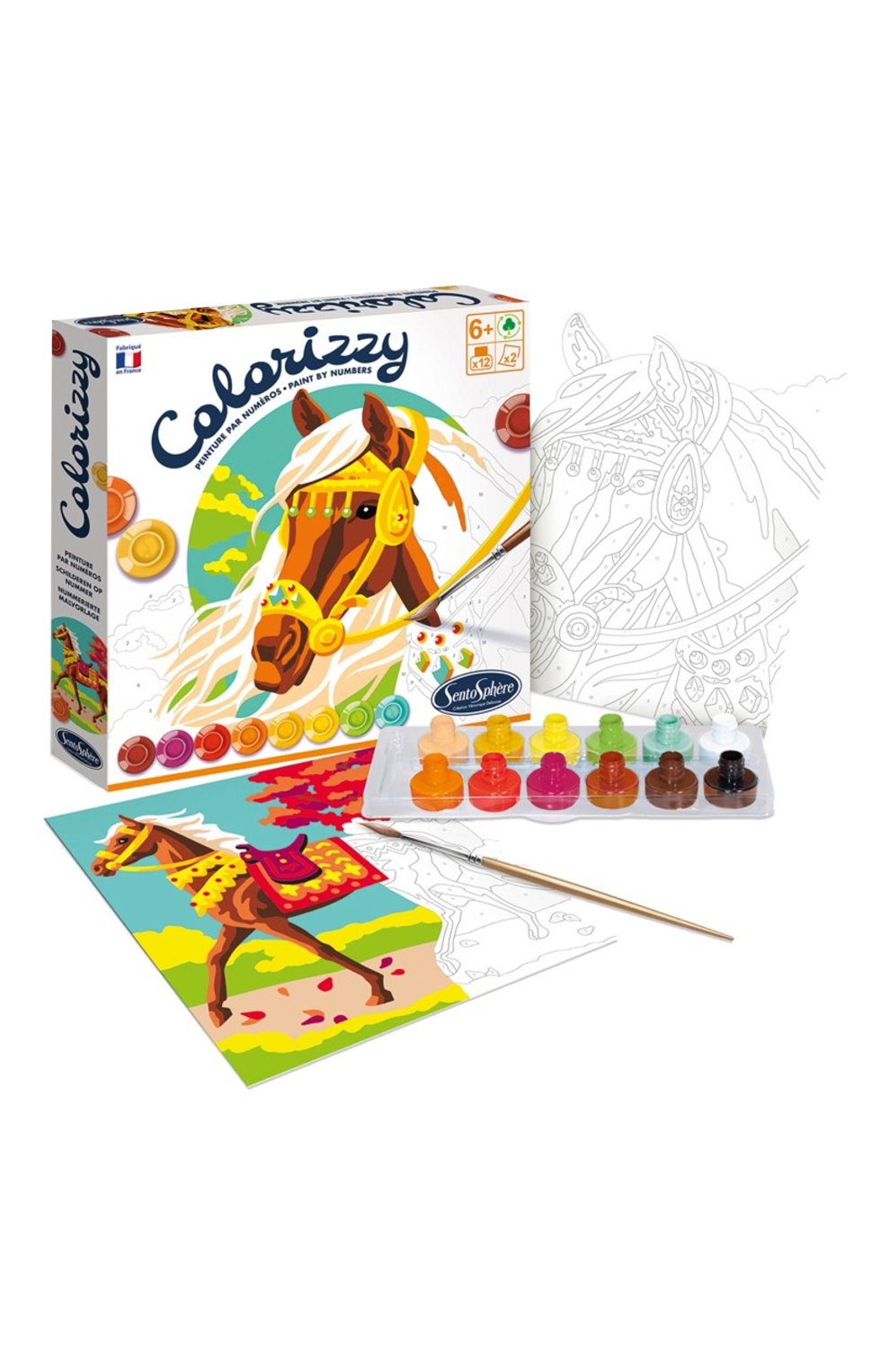 Раскраска по номерам лошади SENTOSPHERE, арт. 4506, фото 1