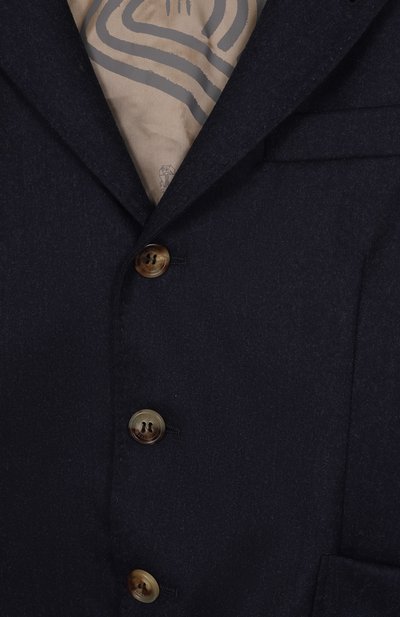 Шерстяной пиджак BRUNELLO CUCINELLI темно-синего цвета по цене 112500 руб., арт. BE226K730B, фото 3 Шерстяной пиджак BRUNELLO CUCINELLI, арт. BE226K730B, фото 3