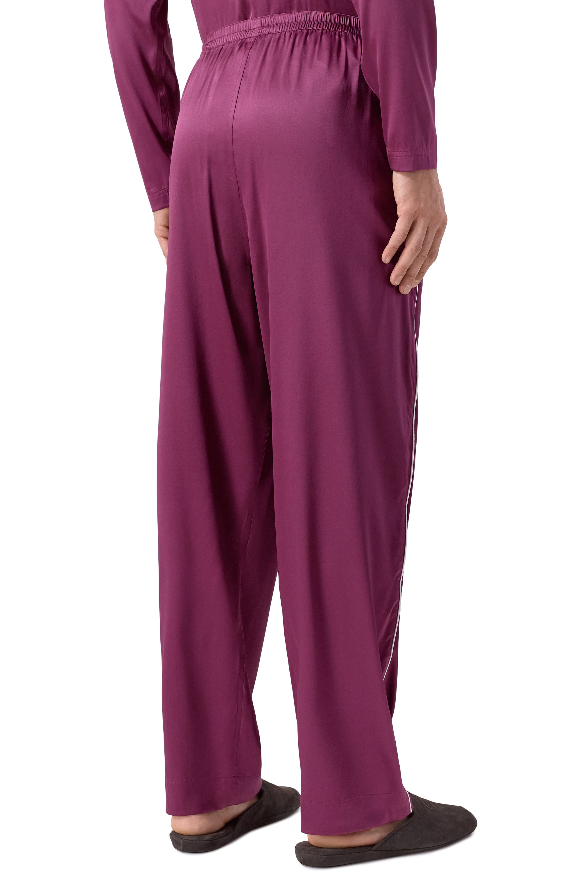 Шелковые домашние брюки KITON, арт. UNWT010K0245H10, фото 4